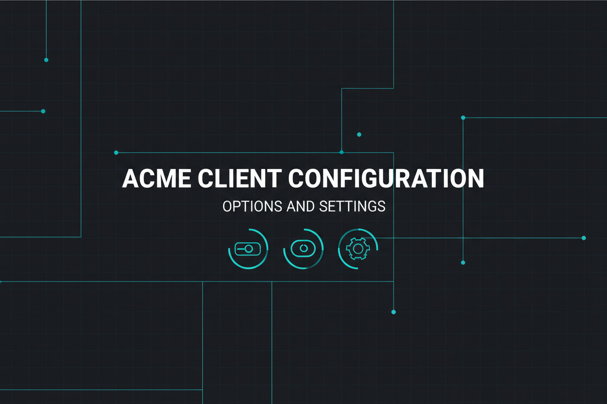 ACME Client Configuration Options for SSL Certificate Automation ...